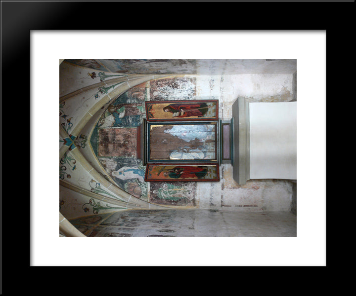 Triptych Inner Left Wing St. Philip, St. James The Great Right 20x24 Black Modern Wood Framed Art Print Poster by Strigel, Bernhard