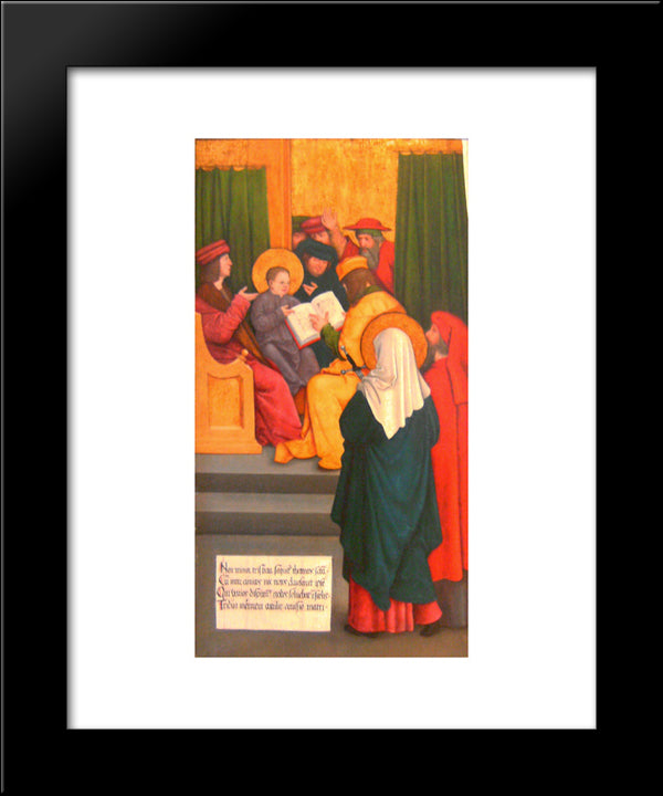 Twelve-Year-Old Jesus In The Temple 20x24 Black Modern Wood Framed Art Print Poster by Strigel, Bernhard