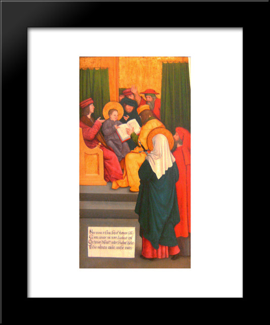 Twelve-Year-Old Jesus In The Temple 20x24 Black Modern Wood Framed Art Print Poster by Strigel, Bernhard