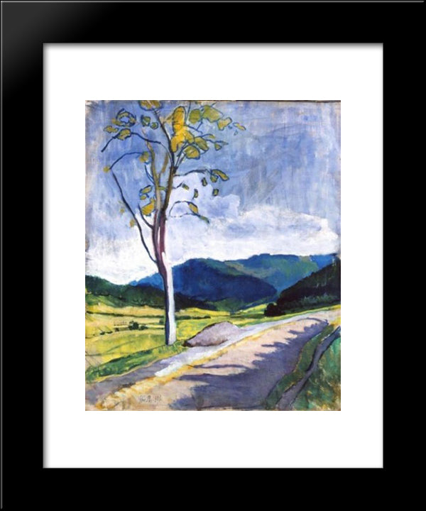 Landscape 20x24 Black Modern Wood Framed Art Print Poster by Por, Bertalan