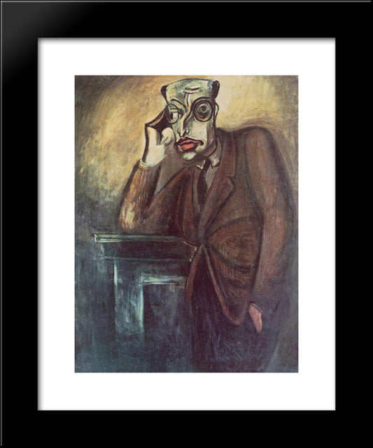 Mihaly Karolyi 20x24 Black Modern Wood Framed Art Print Poster by Por, Bertalan