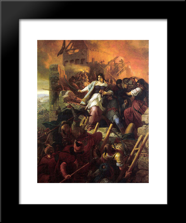 Women Of Eger 20x24 Black Modern Wood Framed Art Print Poster by Szekely, Bertalan