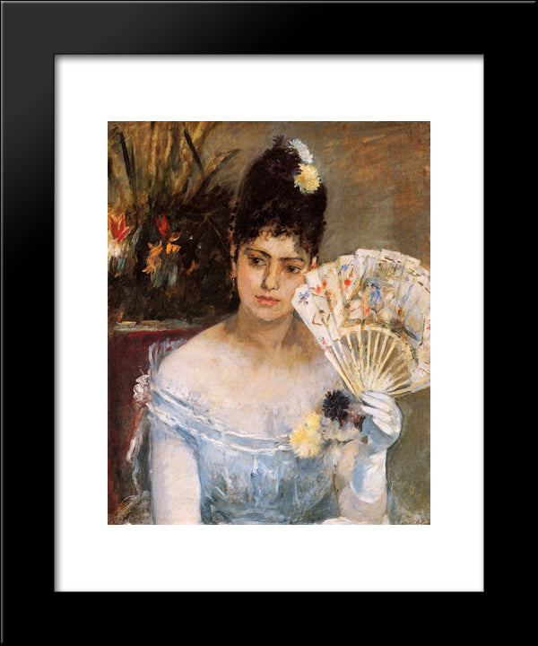 At The Ball 20x24 Black Modern Wood Framed Art Print Poster by Morisot, Berthe