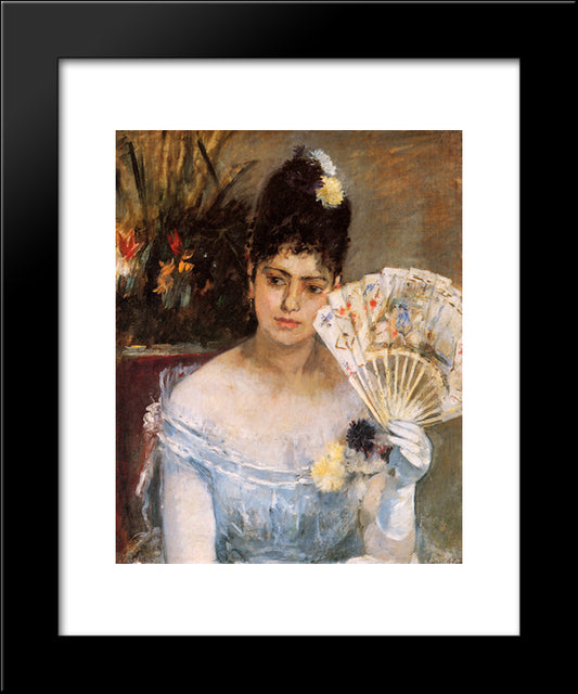 At The Ball 20x24 Black Modern Wood Framed Art Print Poster by Morisot, Berthe