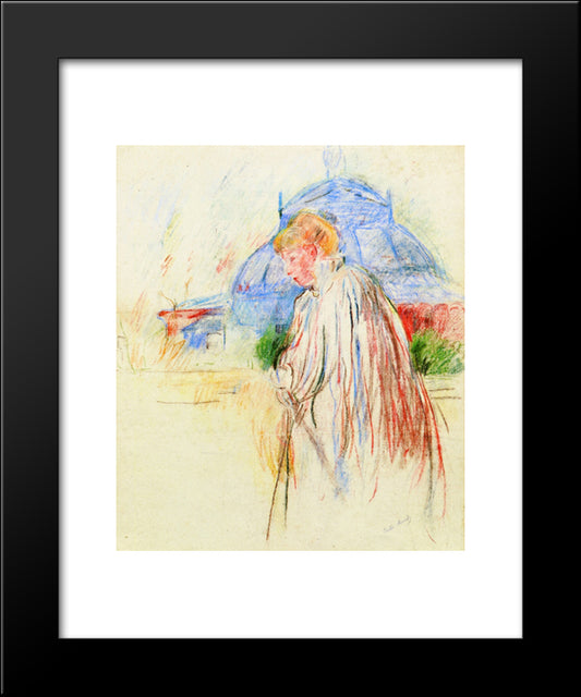 At The Exposition Palace 20x24 Black Modern Wood Framed Art Print Poster by Morisot, Berthe