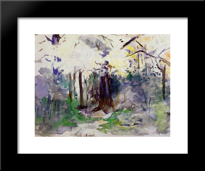 Autumn In The Bois De Boulogne 20x24 Black Modern Wood Framed Art Print Poster by Morisot, Berthe