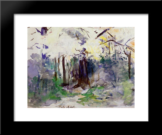 Autumn In The Bois De Boulogne 20x24 Black Modern Wood Framed Art Print Poster by Morisot, Berthe