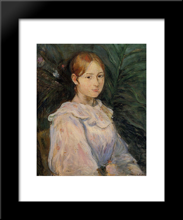 Bust Of Alice Gamby 20x24 Black Modern Wood Framed Art Print Poster by Morisot, Berthe