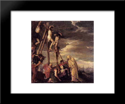 Calvary (After Veronese) 20x24 Black Modern Wood Framed Art Print Poster by Morisot, Berthe