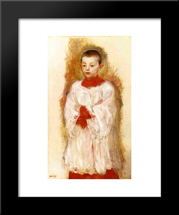 Choir Boy 20x24 Black Modern Wood Framed Art Print Poster by Morisot, Berthe