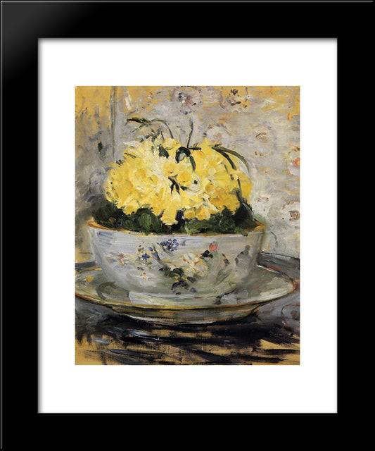 Daffodils 20x24 Black Modern Wood Framed Art Print Poster by Morisot, Berthe