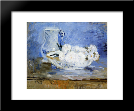 Daisies 20x24 Black Modern Wood Framed Art Print Poster by Morisot, Berthe