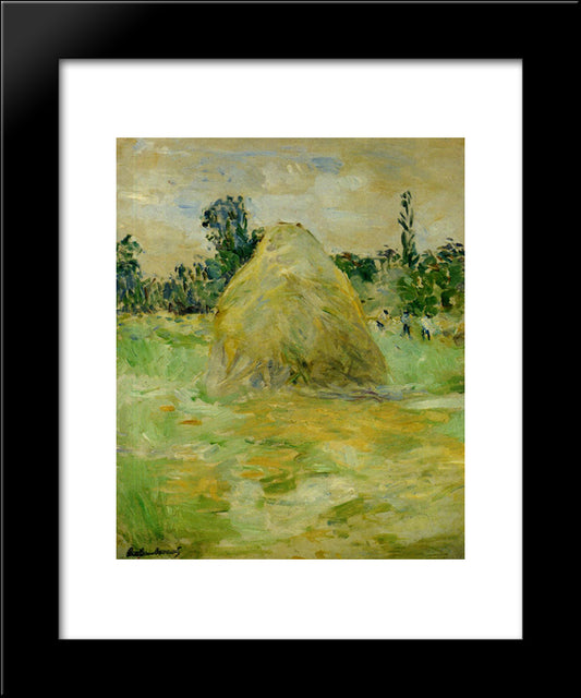 Haystack 20x24 Black Modern Wood Framed Art Print Poster by Morisot, Berthe