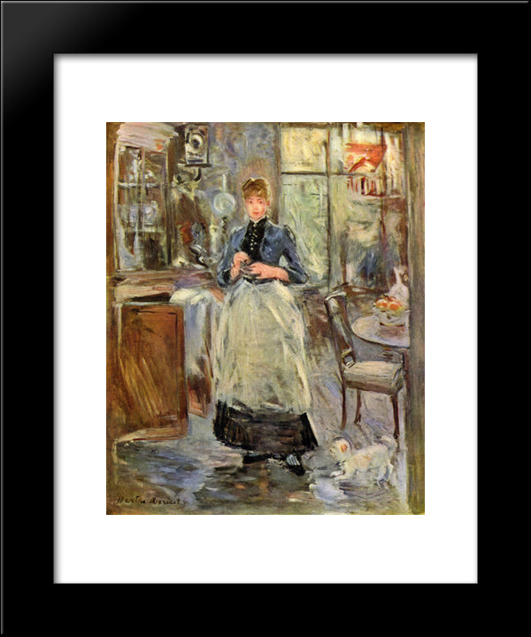 In The Dining Room 20x24 Black Modern Wood Framed Art Print Poster by Morisot, Berthe