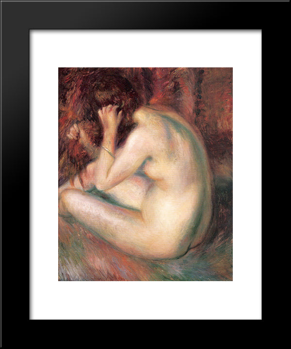 Back Of Nude 20x24 Black Modern Wood Framed Art Print Poster by Glackens, William James