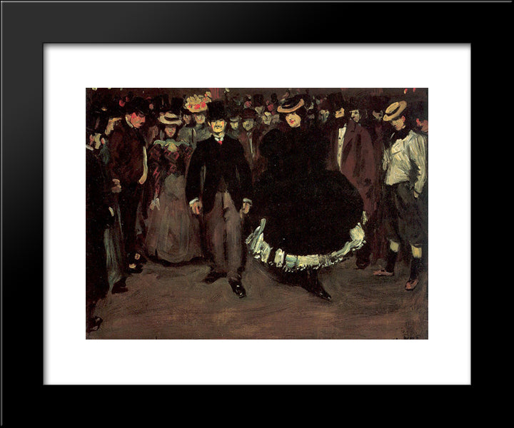 Bal Bullier 20x24 Black Modern Wood Framed Art Print Poster by Glackens, William James