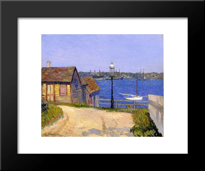 New Castle, New Hampshire 20x24 Black Modern Wood Framed Art Print Poster by Glackens, William James