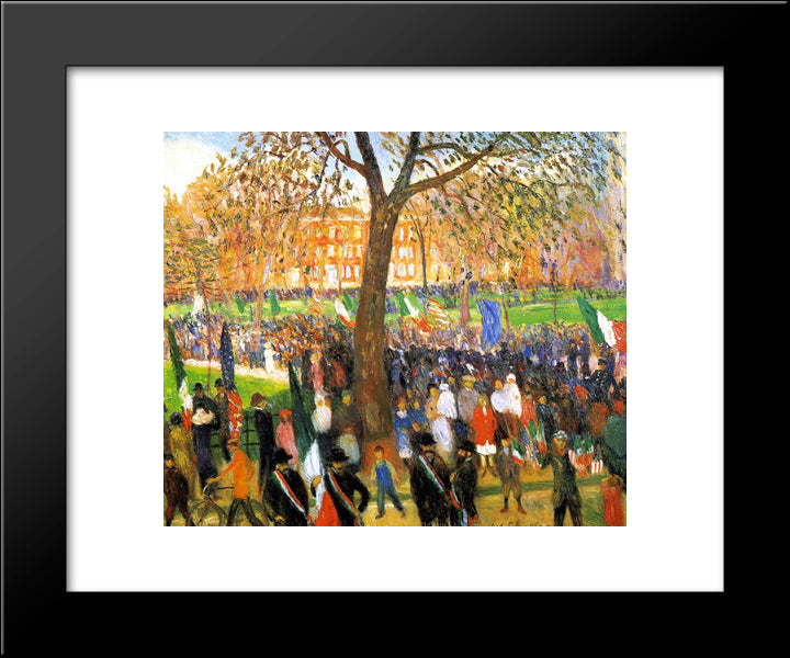 Parade 20x24 Black Modern Wood Framed Art Print Poster by Glackens, William James