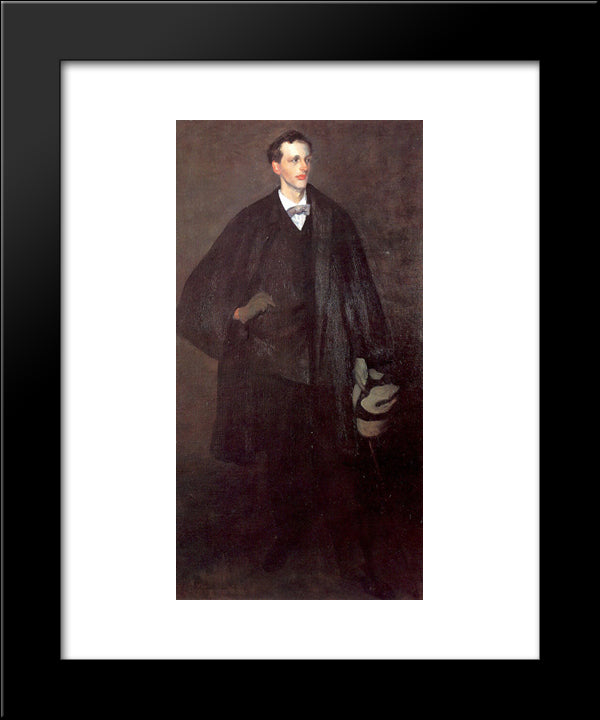 Portrait Of Charles Fitzgerald 20x24 Black Modern Wood Framed Art Print Poster by Glackens, William James
