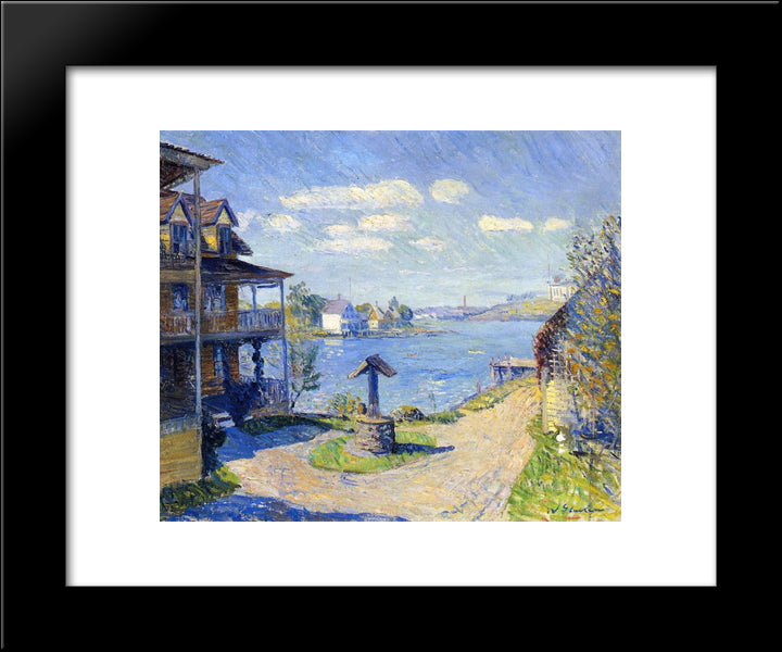Summer Hotel 20x24 Black Modern Wood Framed Art Print Poster by Glackens, William James