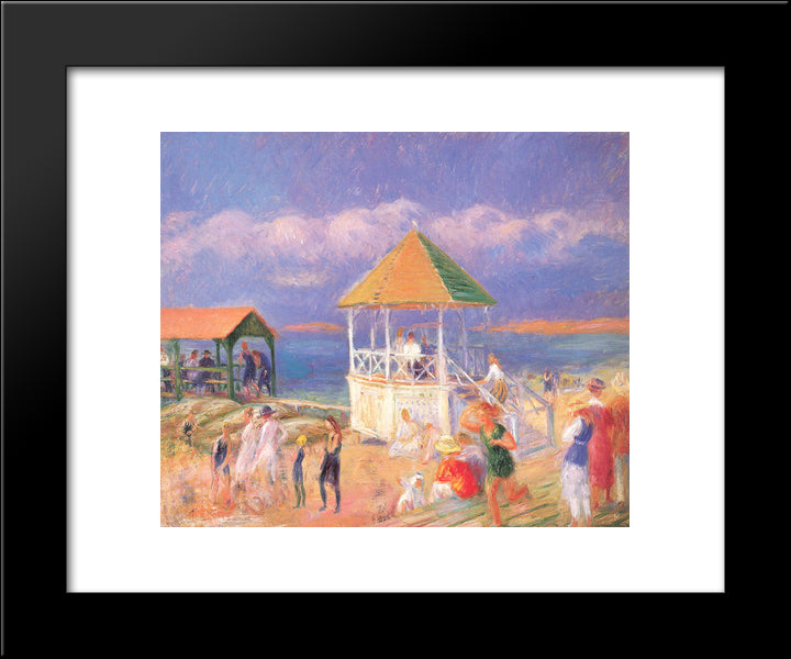 The Bandstand 20x24 Black Modern Wood Framed Art Print Poster by Glackens, William James