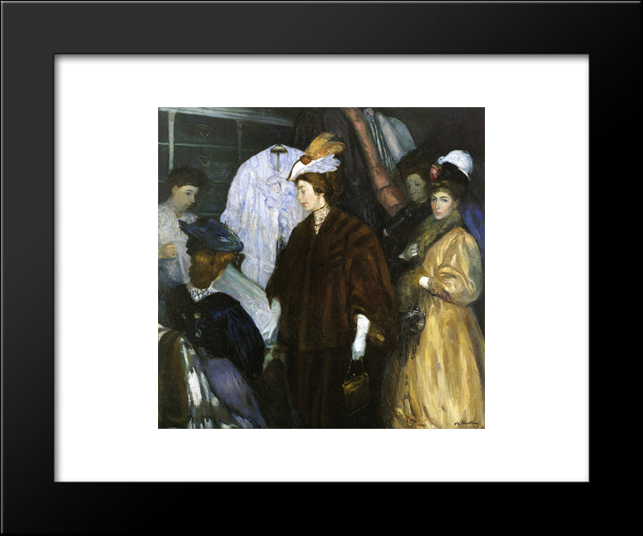 The Shoppers 20x24 Black Modern Wood Framed Art Print Poster by Glackens, William James