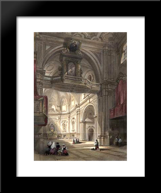 Church Of Santa Maria Del Carmine, Naples 20x24 Black Modern Wood Framed Art Print Poster by Leitch, William Leighton