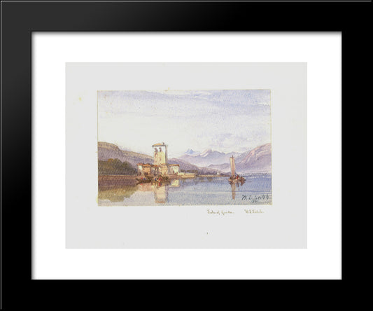 Lake Of Garda 20x24 Black Modern Wood Framed Art Print Poster by Leitch, William Leighton