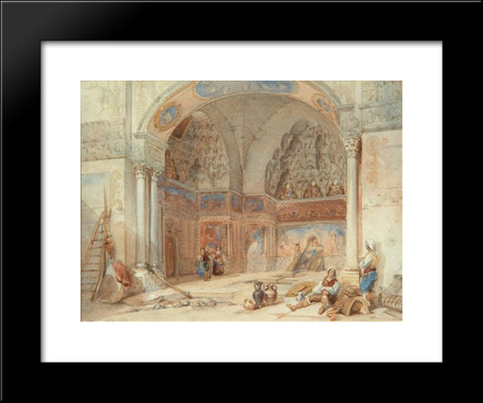 Mosque Interior 20x24 Black Modern Wood Framed Art Print Poster by Leitch, William Leighton