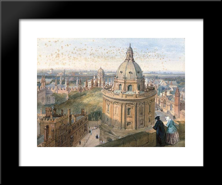 Radcliffe Camera, Oxford 20x24 Black Modern Wood Framed Art Print Poster by Leitch, William Leighton
