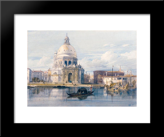 Santa Maria Della Salute, Venice 20x24 Black Modern Wood Framed Art Print Poster by Leitch, William Leighton