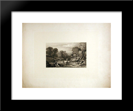 Scottish Romantic Landscape 20x24 Black Modern Wood Framed Art Print Poster by Leitch, William Leighton