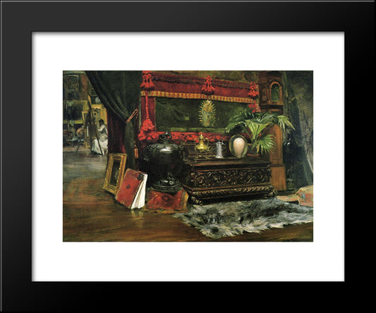 A Corner Of My Studio 20x24 Black Modern Wood Framed Art Print Poster by Chase, William Merritt