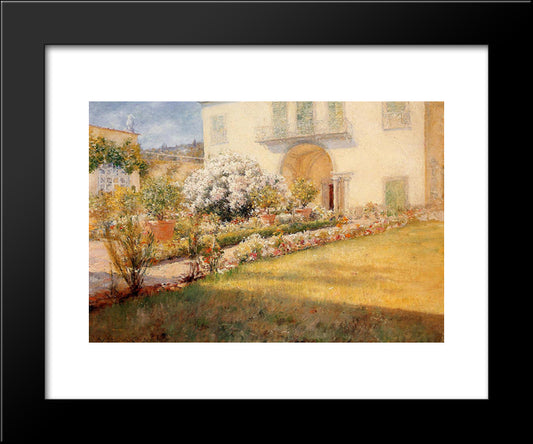 A Florentine Villa 20x24 Black Modern Wood Framed Art Print Poster by Chase, William Merritt