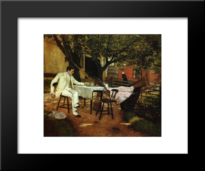 A Summer Afternon In Holland (Sunlight And Shadow) 20x24 Black Modern Wood Framed Art Print Poster by Chase, William Merritt