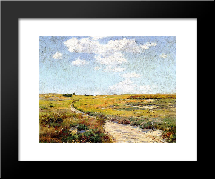 A Sunny Afternoon, Shinnecock Hills 20x24 Black Modern Wood Framed Art Print Poster by Chase, William Merritt