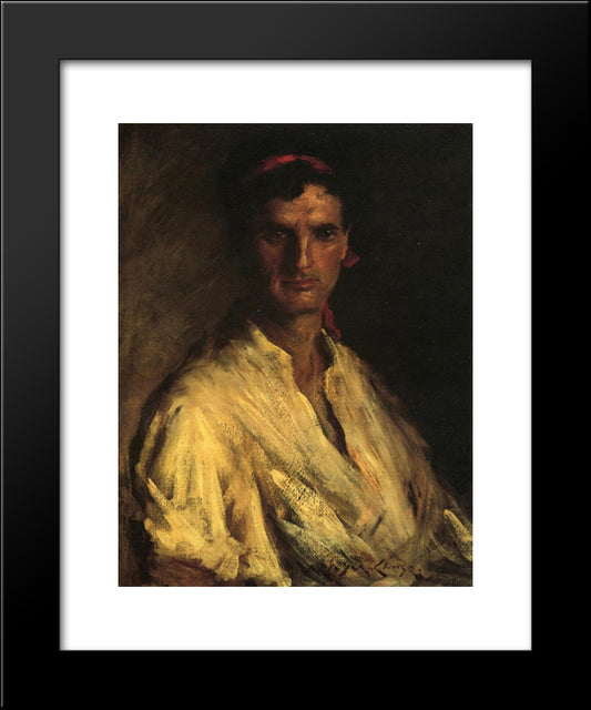 A Young Roman 20x24 Black Modern Wood Framed Art Print Poster by Chase, William Merritt