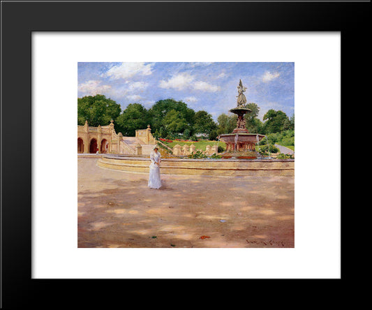 An Early Stroll In The Park 20x24 Black Modern Wood Framed Art Print Poster by Chase, William Merritt