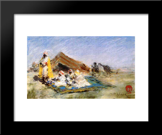 Arab Encampment 20x24 Black Modern Wood Framed Art Print Poster by Chase, William Merritt