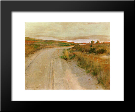 At Shinnecock Hills 20x24 Black Modern Wood Framed Art Print Poster by Chase, William Merritt