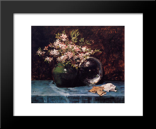 Azaleas 20x24 Black Modern Wood Framed Art Print Poster by Chase, William Merritt