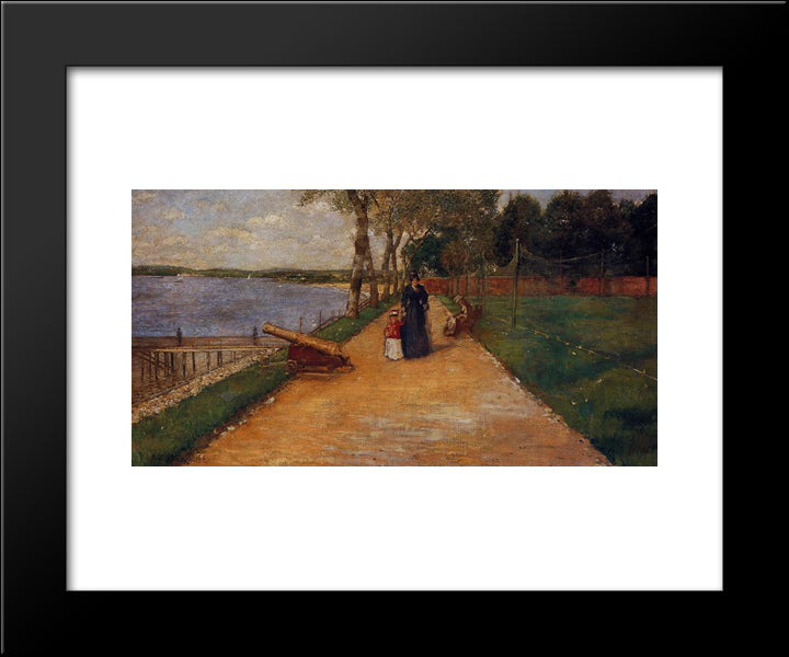 Bath Beach - A Sketch 20x24 Black Modern Wood Framed Art Print Poster by Chase, William Merritt