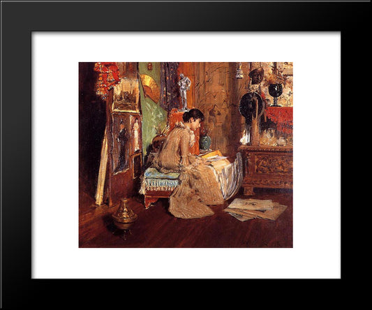 Connoisseur - The Studio Corner 20x24 Black Modern Wood Framed Art Print Poster by Chase, William Merritt