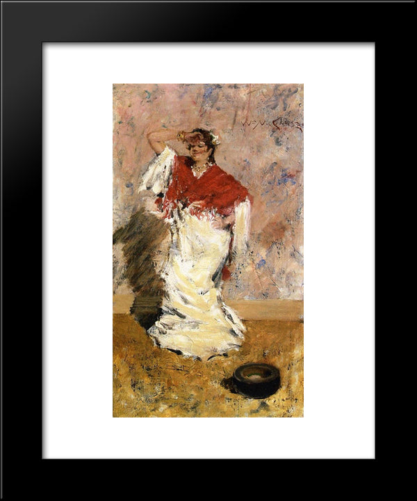 Dancing Girl 20x24 Black Modern Wood Framed Art Print Poster by Chase, William Merritt