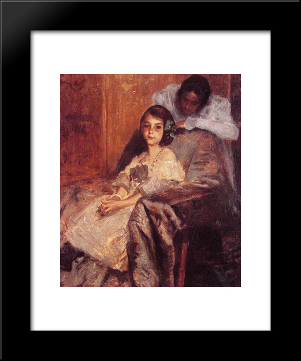 Dorothy And Her Sister 20x24 Black Modern Wood Framed Art Print Poster by Chase, William Merritt