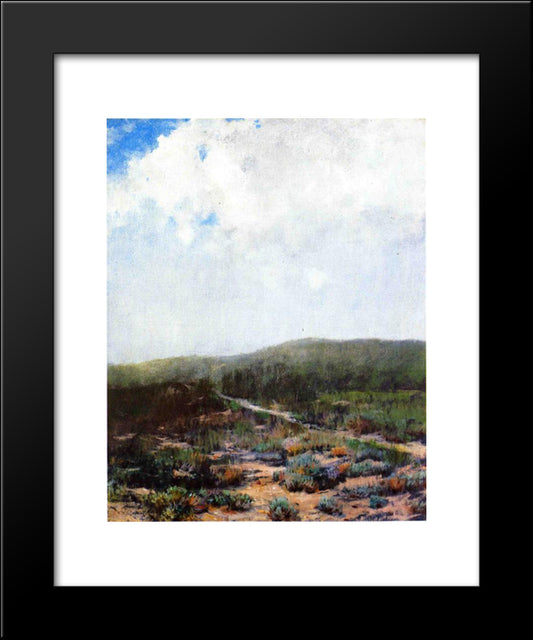 Dunes At Shinnecock 20x24 Black Modern Wood Framed Art Print Poster by Chase, William Merritt