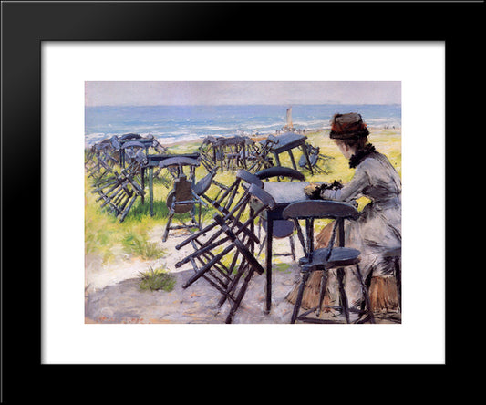 End Of The Season Sun 20x24 Black Modern Wood Framed Art Print Poster by Chase, William Merritt