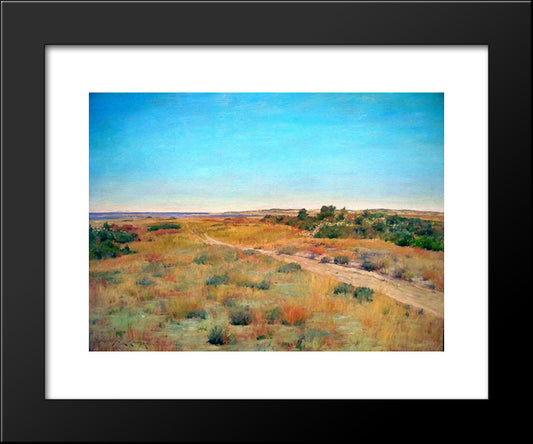 First Touch Of Autumn 20x24 Black Modern Wood Framed Art Print Poster by Chase, William Merritt