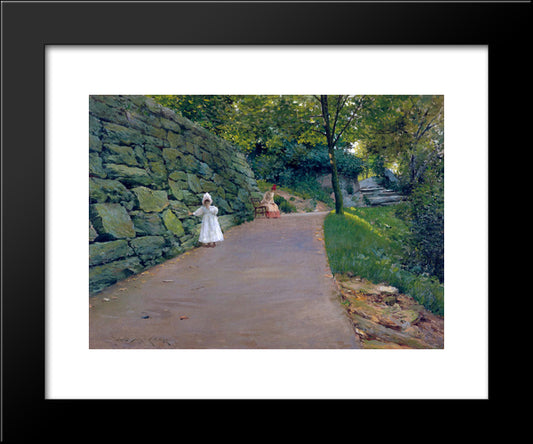 In The Park - A By-Path 20x24 Black Modern Wood Framed Art Print Poster by Chase, William Merritt