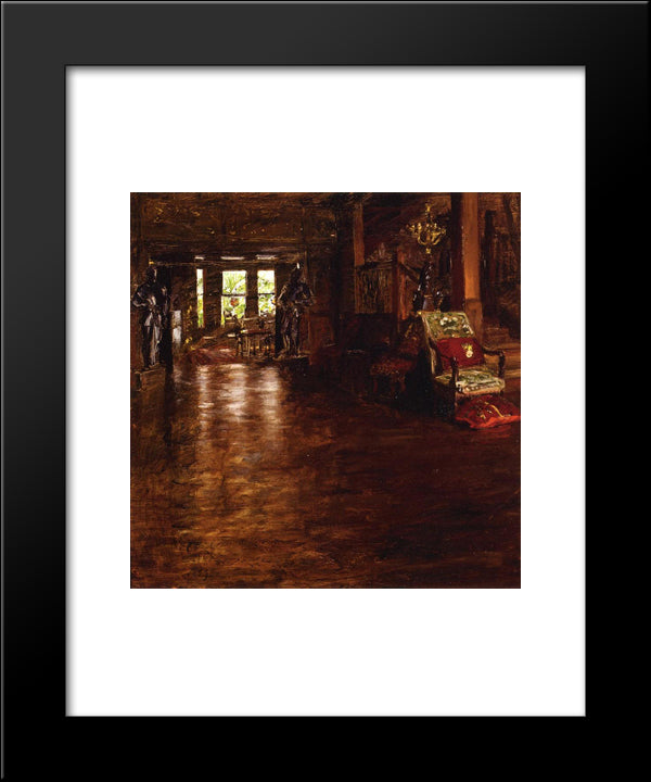 Interior, Oak Manor 20x24 Black Modern Wood Framed Art Print Poster by Chase, William Merritt